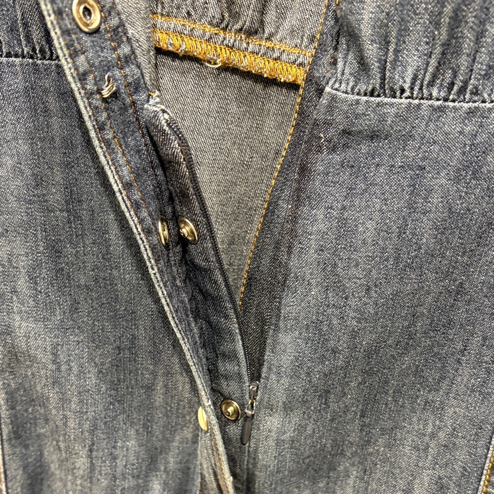 NWOT Veronica Beard Keston Casual Dark Blue Denim Shirt Dress 10 / 8 - Picture 6 of 13